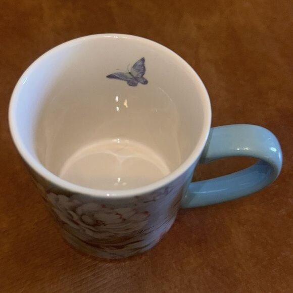 Floral & Butterfly Ceramic Mug By Lang With Artwork By Susan Winget Cottage Bird - Picture 2 of 6